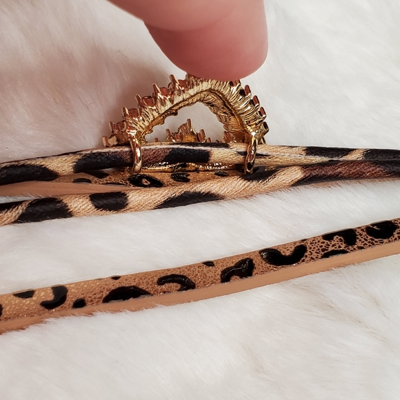 Leather Leopard Multi Strand Bracelet - Picture 5 of 8
